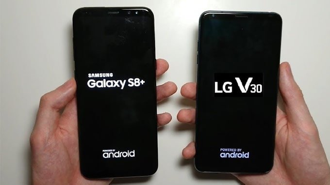 So sánh LG V30 và Samsung S8 Plus về màn hình
