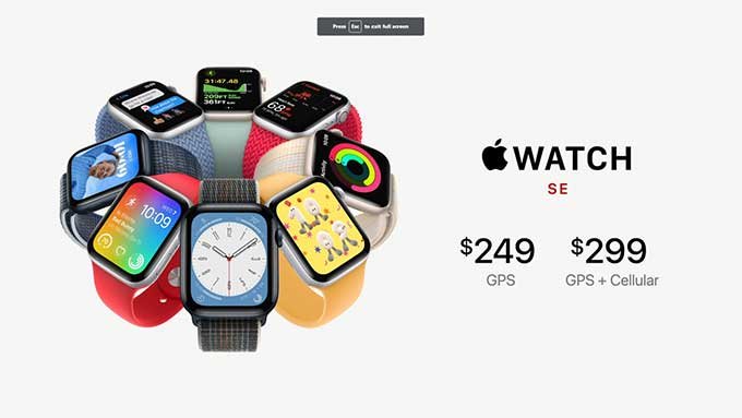 Tổng hợp sự kiện Far Out của Apple: applw watch se 2