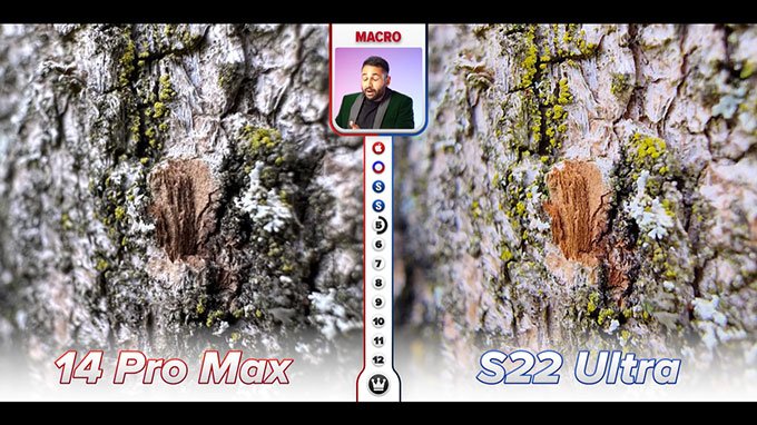 So sánh máy ảnh iPhone 14 Pro Max và Galaxy S22 Ultra: khả năng chụp cận 