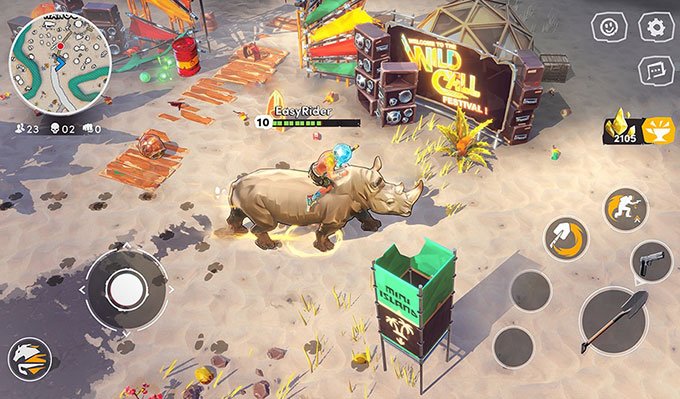Top những tựa game mobile bắn súng góc nhìn trên cao: Wild Arena Survivors gameplay