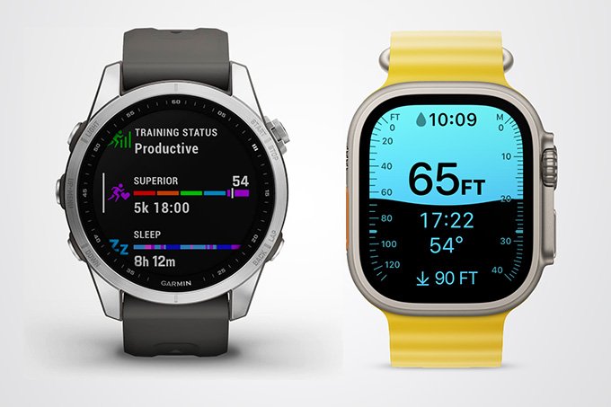 Garmin Fenix 7 lẫn Apple Watch Ultra đều sở hữu kho ứng dụng của nhà sản xuất