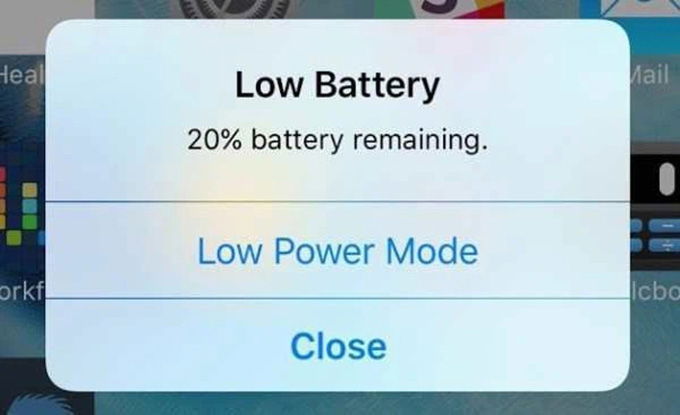 Thông báo Chế độ nguồn điện thấp gây phiền toái cho người dùng iPhone 