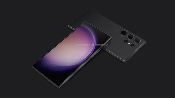 Galaxy S24 Ultra rò rỉ hình ảnh render cho thấy thiết kế màn hình phẳng, viền siêu mỏng và khung titan giống iPhone 15 Pro