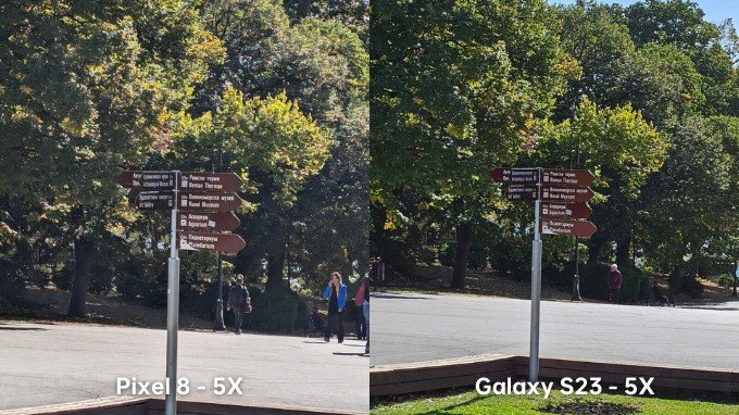 So sánh ảnh chụp zoom giữa Google Pixel 8 và Galaxy S23