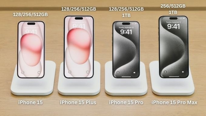 Dung lượng iPhone 15 series