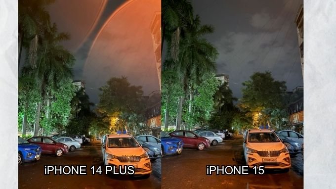 Ảnh chụp ban đêm của iPhone 15 và iPhone 14 Plus