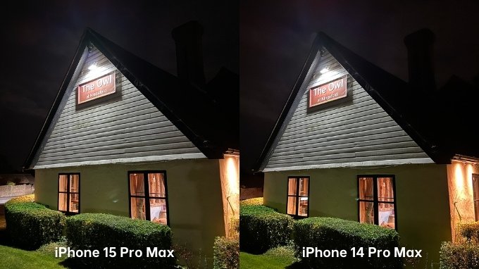 So sánh ảnh chụp thiếu sáng giữa iPhone 15 Pro Max và iPhone 14 Pro Max