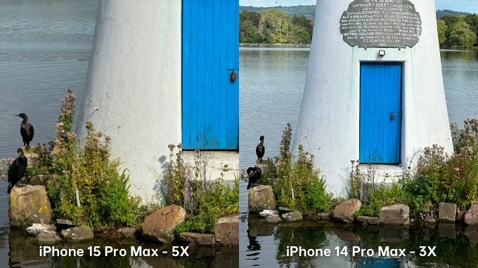 So sánh ảnh chụp zoom quang giữa iPhone 15 Pro Max và iPhone 14 Pro Max