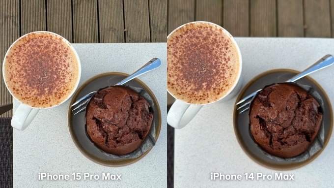 So sánh ảnh chụp giữa iPhone 15 Pro Max và iPhone 14 Pro Max khi có ánh sáng tốt