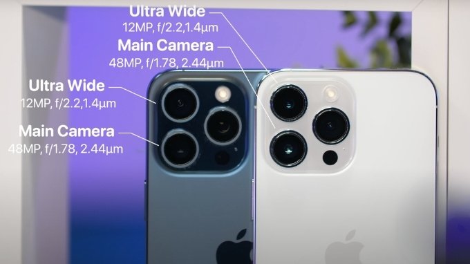 Thông số camera trên iPhone 15 Pro Max và iPhone 14 Pro Max