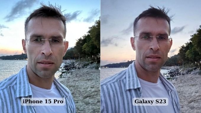 So sánh camera selfie iPhone 15 Pro và Galaxy S23