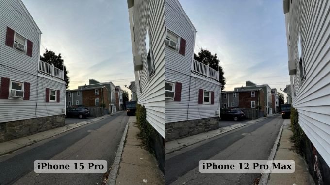 So sánh ảnh chụp bằng camera góc siêu rộng iPhone 15 Pro và iPhone 12 Pro Max