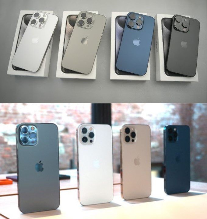 So sánh màu sắc iPhone 15 Pro và iPhone 12 Pro Max