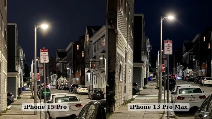 Ảnh chụp zoom 3x của iPhone 15 Pro và iPhone 13 Pro Max