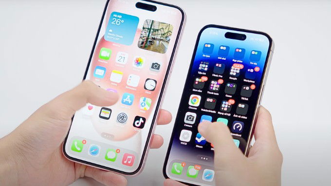 So sánh màn hình trên iPhone 15 Plus và iPhone 14 Pro