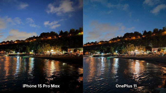 Ảnh chụp thiếu sáng trên iPhone 15 Pro Max và OnePlus 11