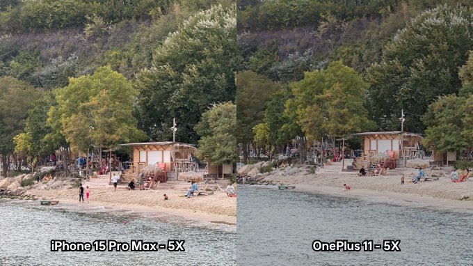 Ảnh chụp zoom 5X trên iPhone 15 Pro Max và OnePlus 11