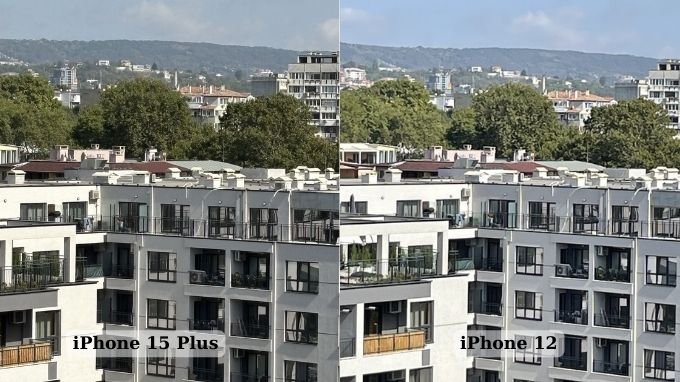 So sánh khả năng thu phóng của iPhone 15 Plus và iPhone 12