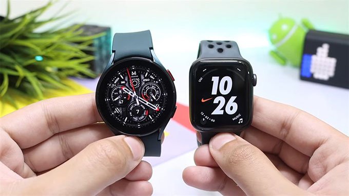 pin Apple Watch Series 7 và Galaxy Watch 4 ấn tượng
