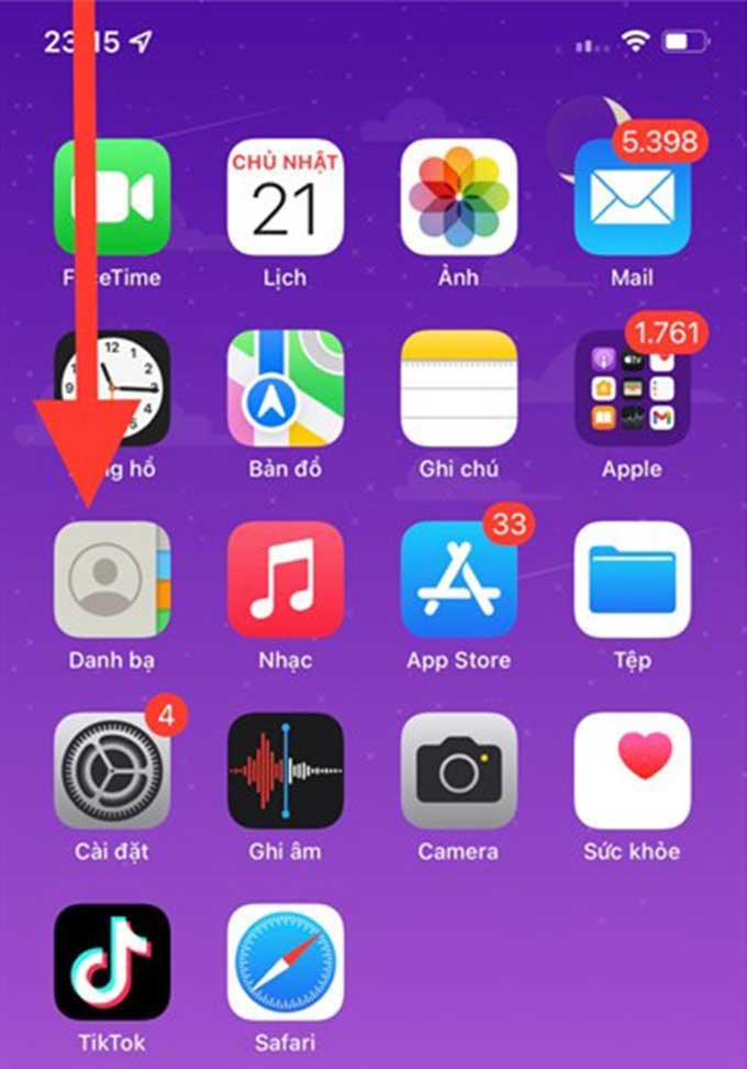 Cách tắt thông báo trên iPhone hệ điều hành iOS 15 bước 1