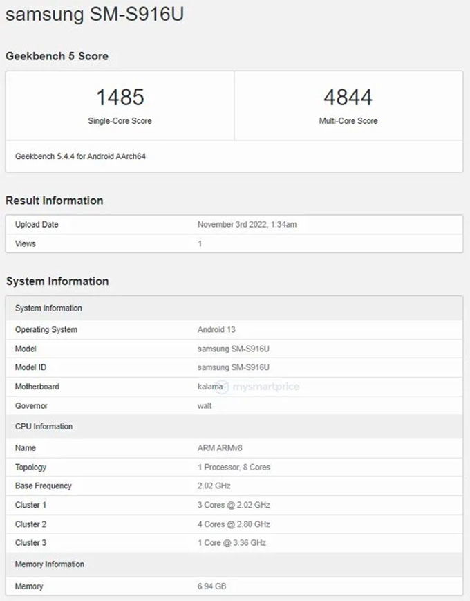 Galaxy S23 Plus xuất hiện trên Geekbench với điểm số ấn tượng