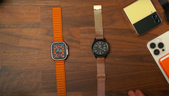 Thiết kế Apple Watch Ultra vs Galaxy Watch 5 Pro hoàn toàn khác biệt