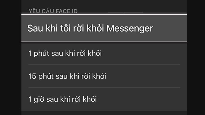 cách cài đặt mã pin hoặc faceid trên messenger cho iphone