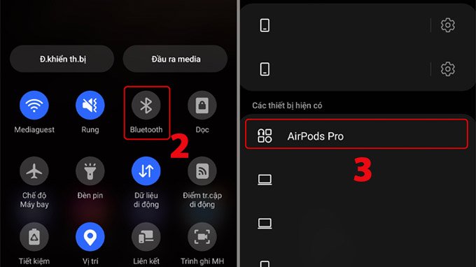 kết nối airpods với điện thoại cảm ứng thông minh android