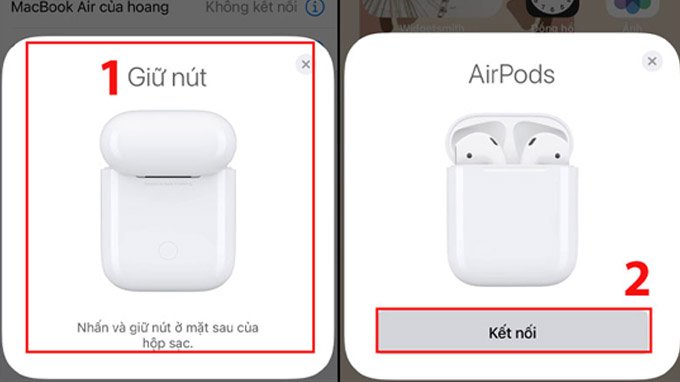 kết nối airpods với iphone