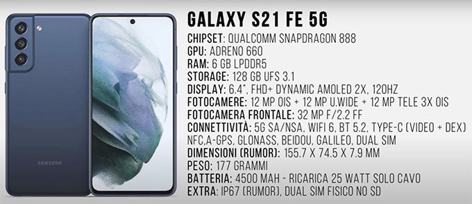 Video unbox Galaxy S21 FE mới nhất được thực hiện bởi Youtuber Italia