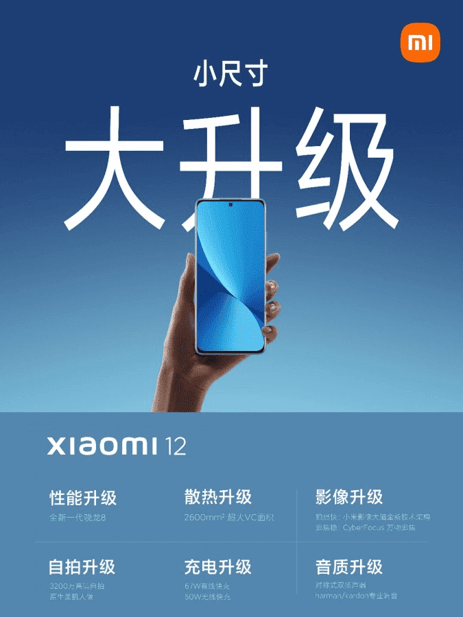 Xiaomi 12 sẽ được hỗ trợ sạc có dây nhanh 67W và không dây 50W