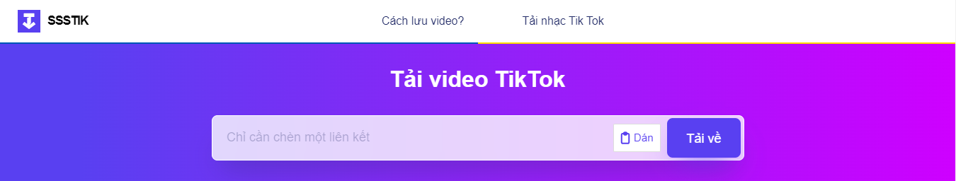 Tải video clip TikTok ko logo với SSSTikTok