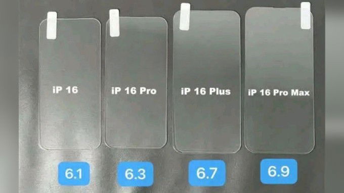 Hình ảnh rò rỉ cho thấy kích thước mới của dòng iPhone 16