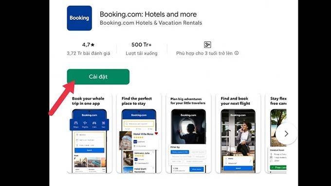 Hướng dẫn cách tải app đặt phòng khách sạn booking miễn phí trên Android