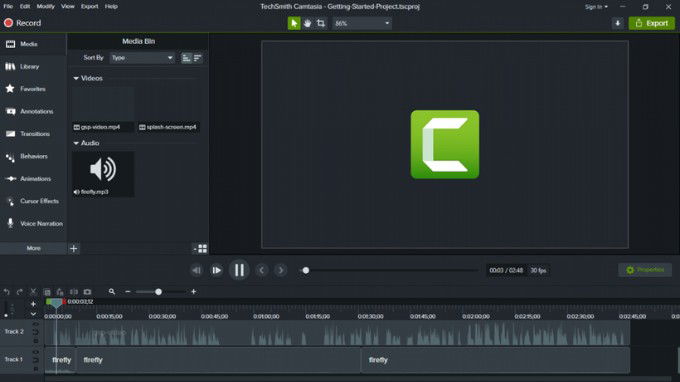 Phần mềm cắt video Camtasia Studio