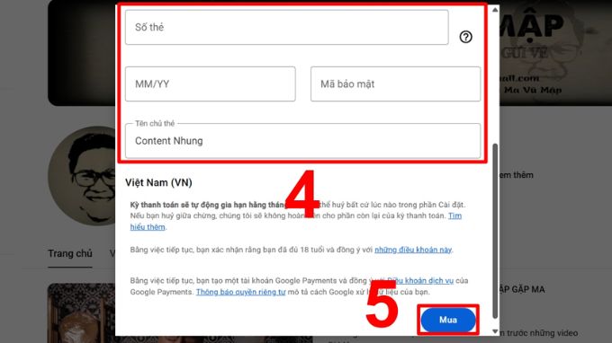 Xác nhận để sử dụng đặc quyền của hội viên