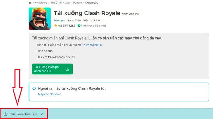 Bước 2 tải Clash Royale trên PC