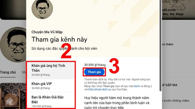 Đăng ký hội viên Youtube trên máy tính 