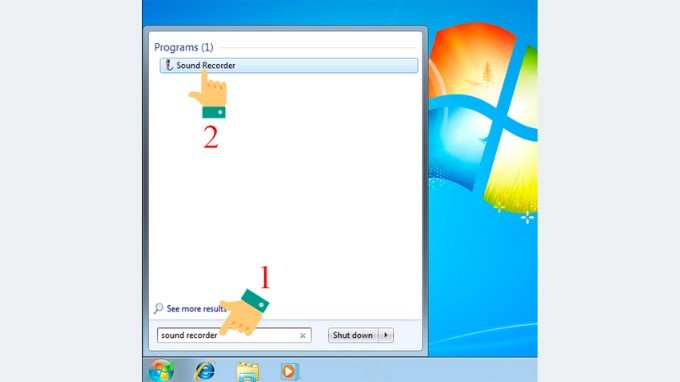 Bước 1 ghi âm trên máy tính, laptop Windows 7