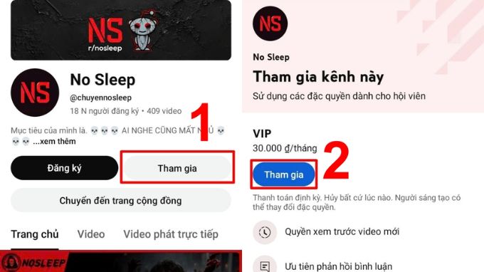 Cách đăng ký hội viên Youtube trên thiết bị Android