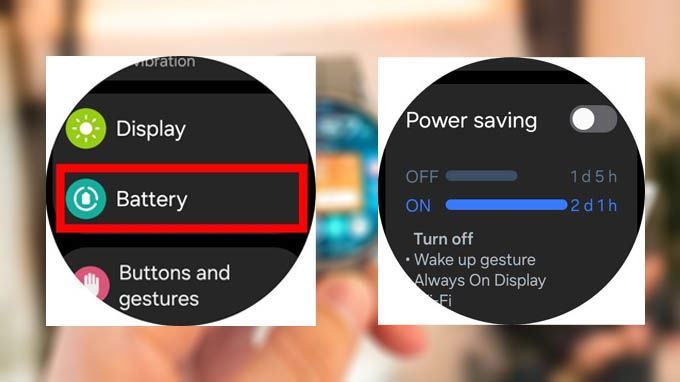 bật tiết kiệm pin cho galaxy watch 7