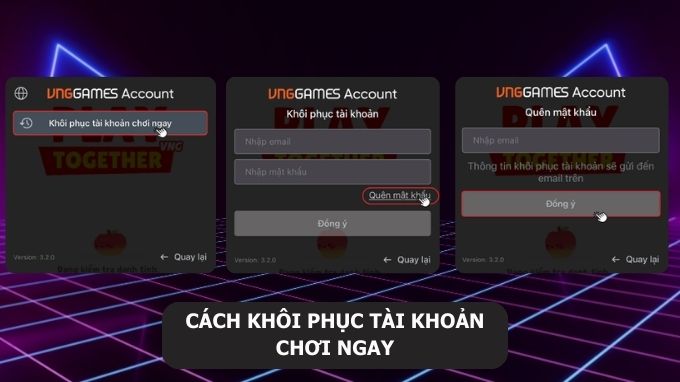 cách khôi phục tài khoản chơi ngay game play together