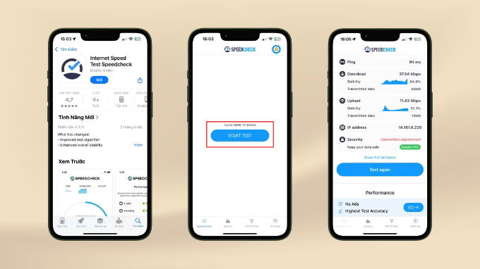 Cách kiểm tra tốc độ WiFi trên điện thoại bằng SpeedCheck 