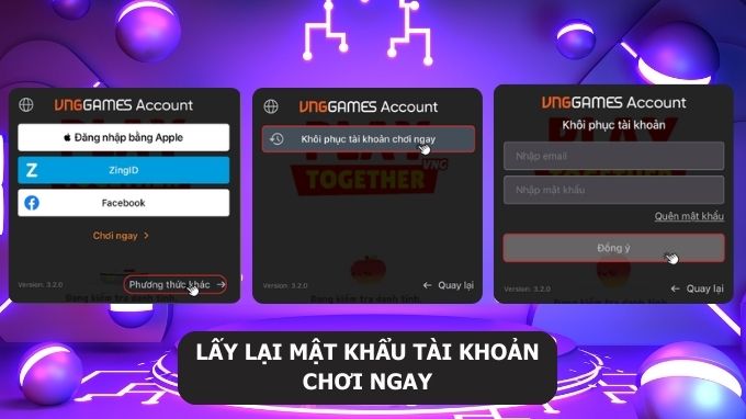 Cách lấy lại mật khẩu tài khoản chơi ngay game play together