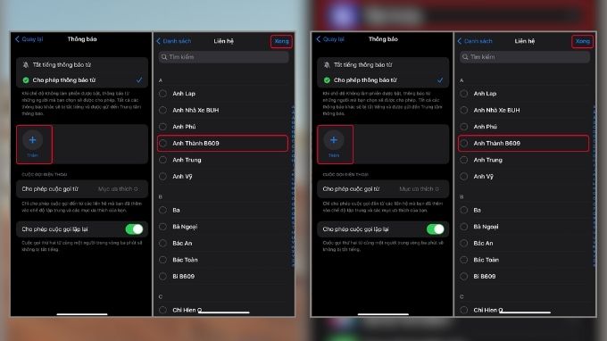cài số điện thoại ưu tiên trên iPhone bằng chế độ tập trung