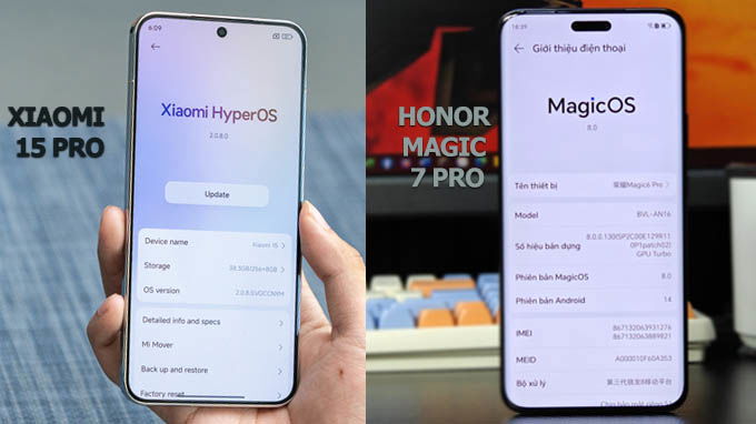 Mua Xiaomi 15 Pro hay Honor Magic 7 Pro vì cấu hình