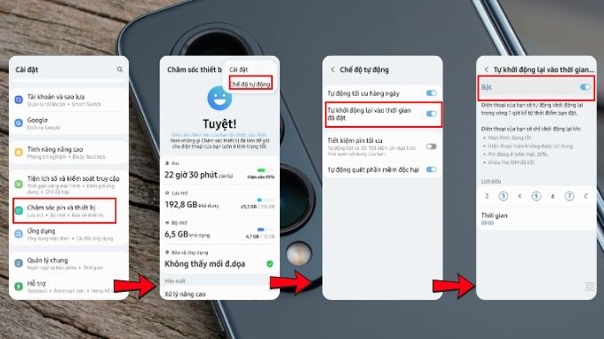 hẹn giờ tắt điện thoại Android
