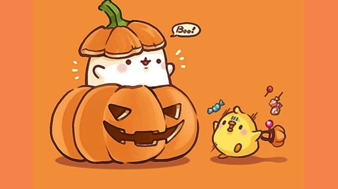 hình nền Halloween dễ thương