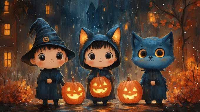 hình nền Halloween hoạt hình