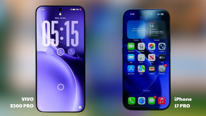 màn hình của iPhone 17 Pro và Vivo X300 Pro
